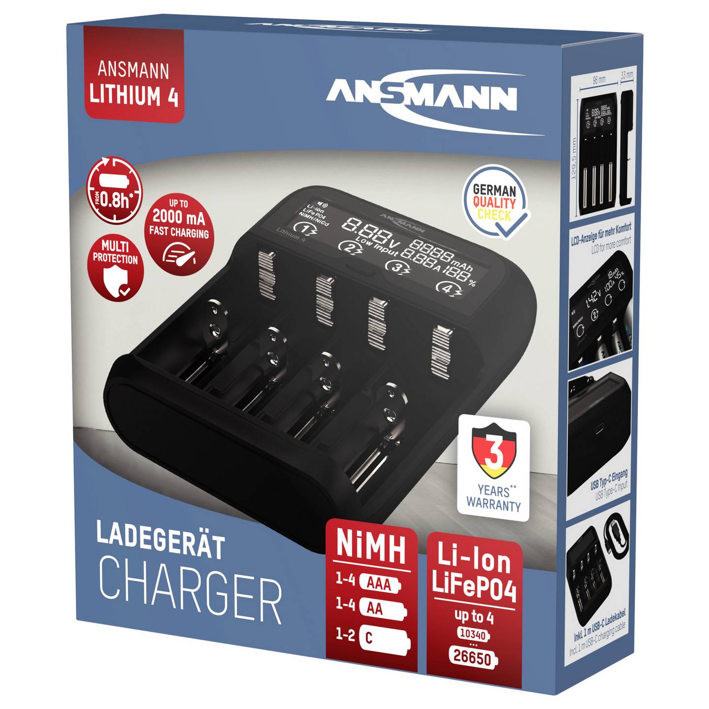 Punjač baterija Ansmann Lithium 4 - Image 3