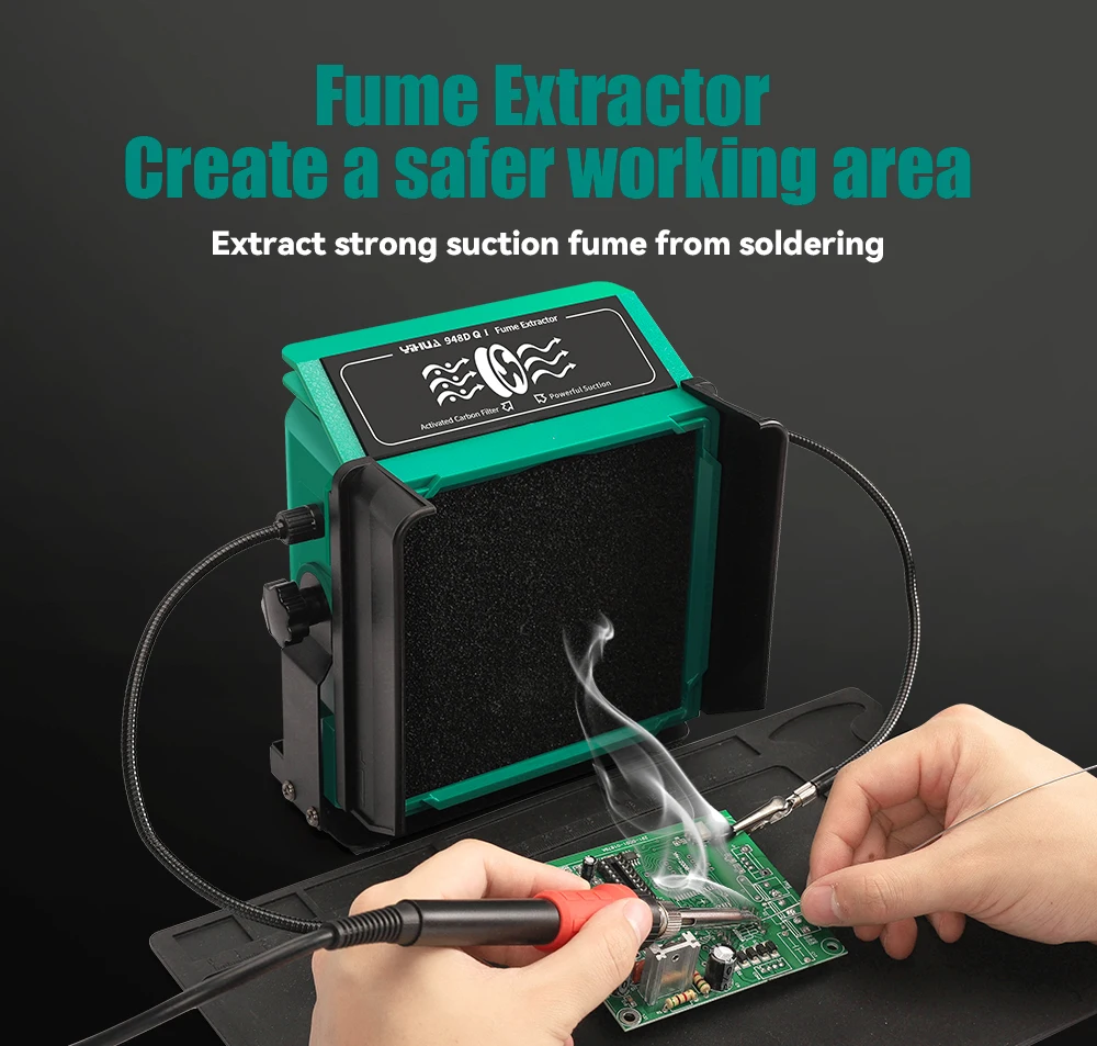 Aparat za apsorpciju dima pri lemljenju i držač za PCB YIHUA 948DQ-I - Image 8