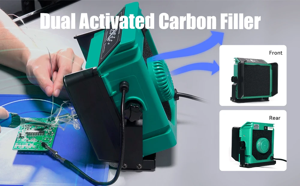 Aparat za apsorpciju dima pri lemljenju i držač za PCB YIHUA 948DQ-I - Image 5