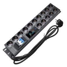 Produžni kabl sa 16 utičnica i prenaponskom zaštitom i LCD 16A 3500W 2m