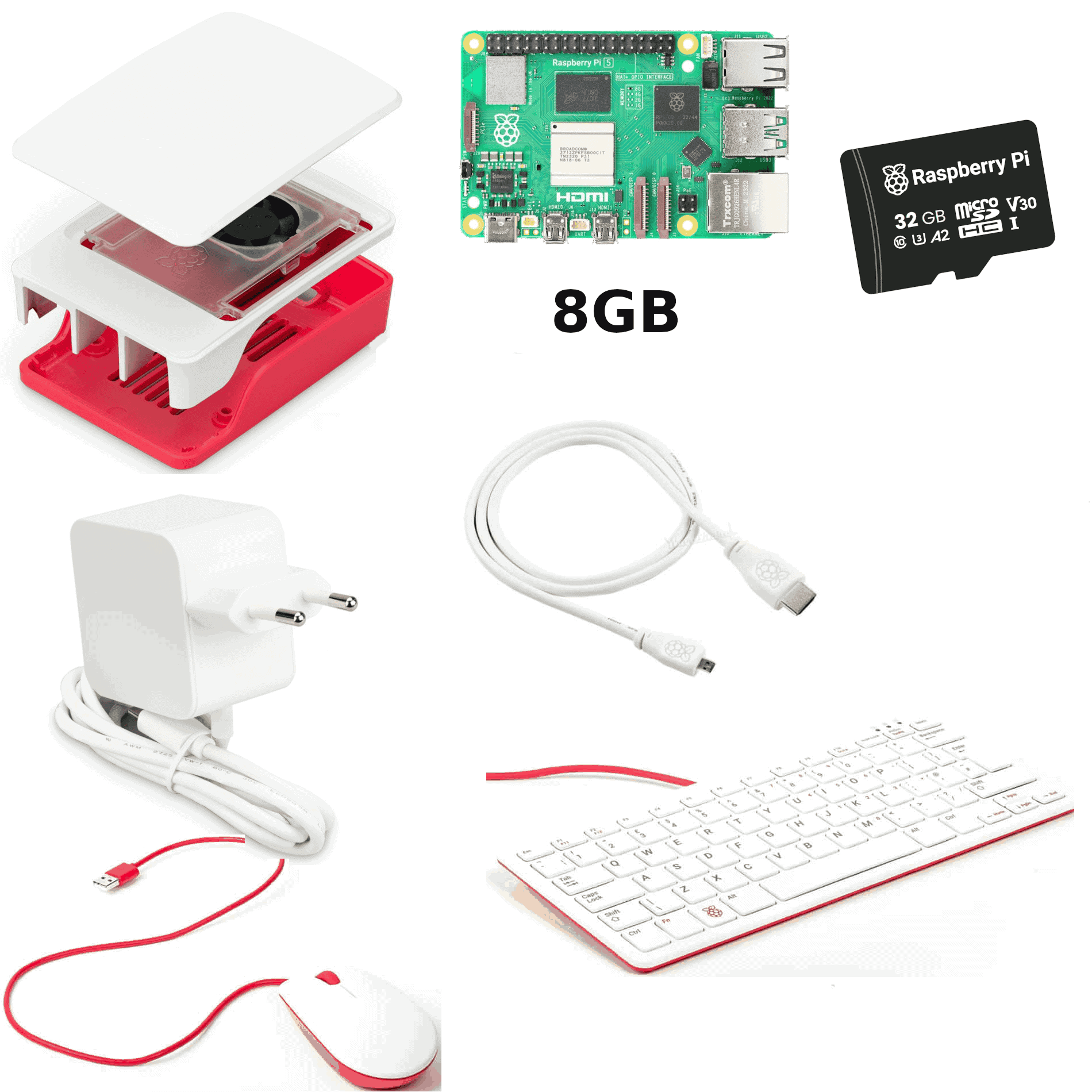 Raspberry PI 5 model B 8GB RAM set sa tastaturom i mišem
