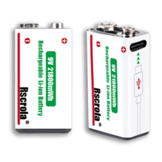 Baterija punjiva Rscola 9V 21800mWh sa Type C