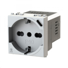 Utičnica šuko Type C P40 Vimar Arke (crna, bela, metal) 4B.V19.P40.USB