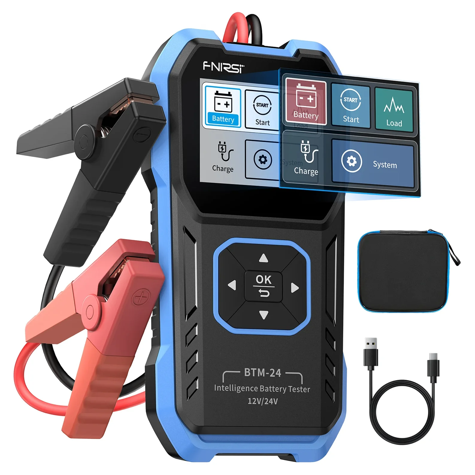 Tester akumulatora FNIRSI BTM-24 2000A CCA 12V/24V