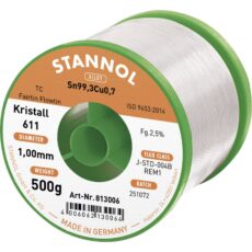 Tinol / kalaj žica Stannol Sn99.3/Cu0.7 Kristall 611 1mm 1000g