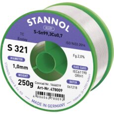 Tinol / kalaj zica Stannol Sn99.3/Cu0.7 S321 1mm 250g