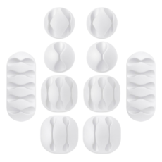 Držači za kablove set samolepljivi beli