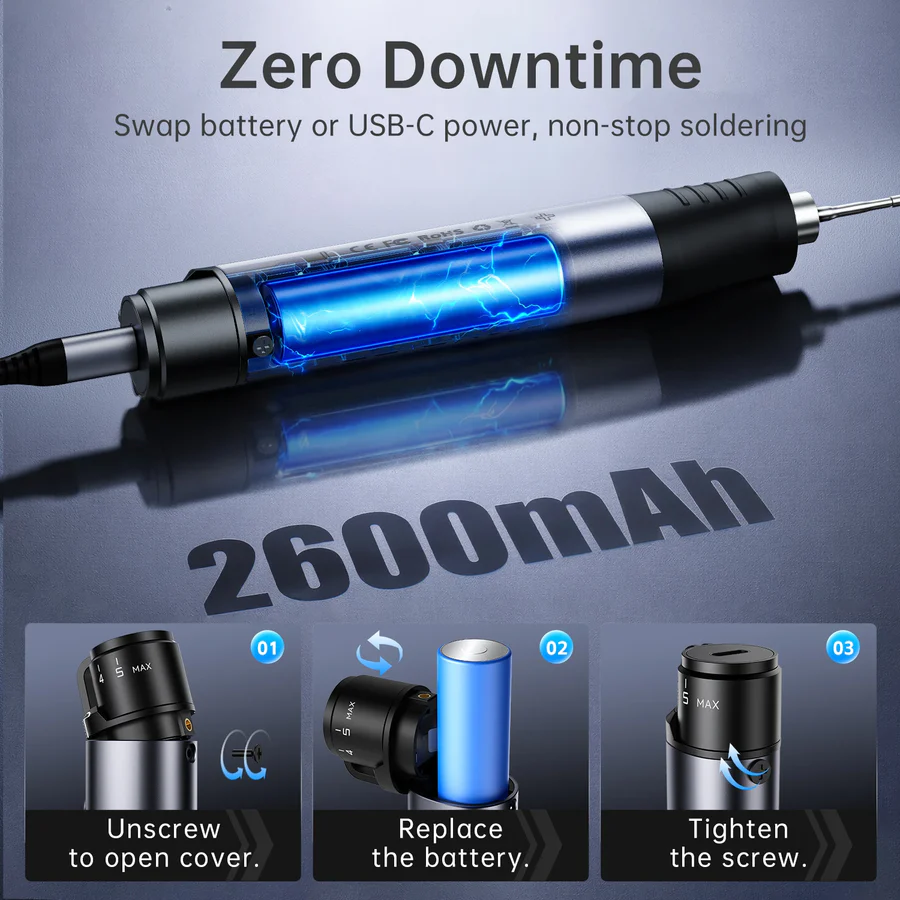 Lemilica štapna na baterije FNIRSI HS-03 10W - Image 3