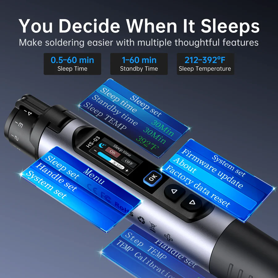 Lemilica štapna na baterije FNIRSI HS-03 10W - Image 7