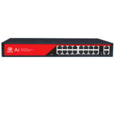 DJA-16G20GB Gigabit PoE switch 16 portova + 2 uplink porta 802.3af/at 250W VLAN