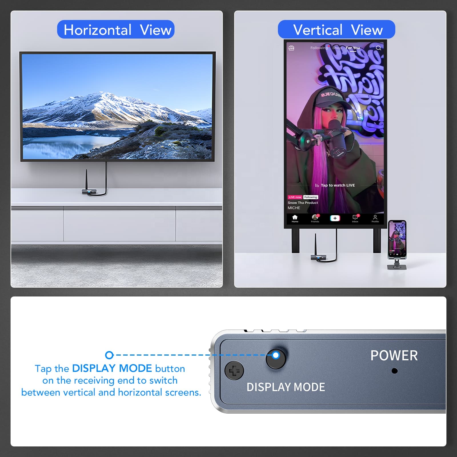 SYONG EXT-HWL-500M bežični HDMI extender sa dometom do 500 m - Image 2