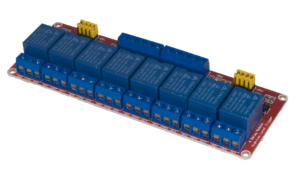 Arduino relejni modul 8-kanalni 24V/10A, optokaplerska zaštita, Hi/Low pobuda