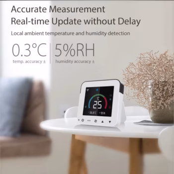 Tuya WiFi pametni upravljač za klimu sa davačem temperature i vlažnosti, LCD