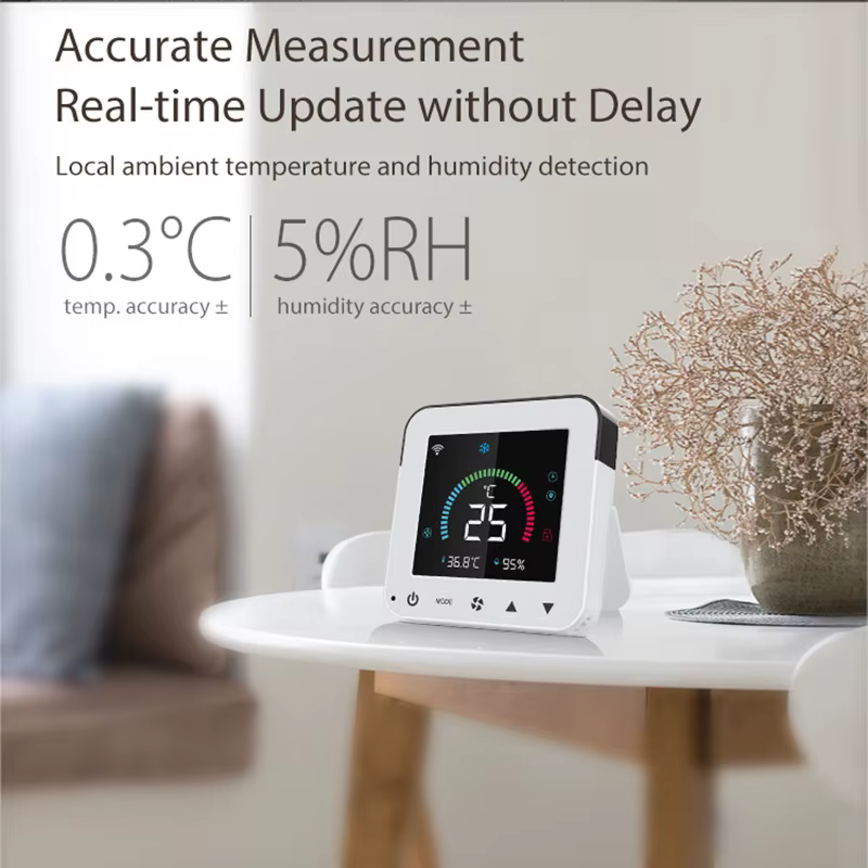Tuya WiFi pametni upravljač za klimu sa davačem temperature i vlažnosti, LCD