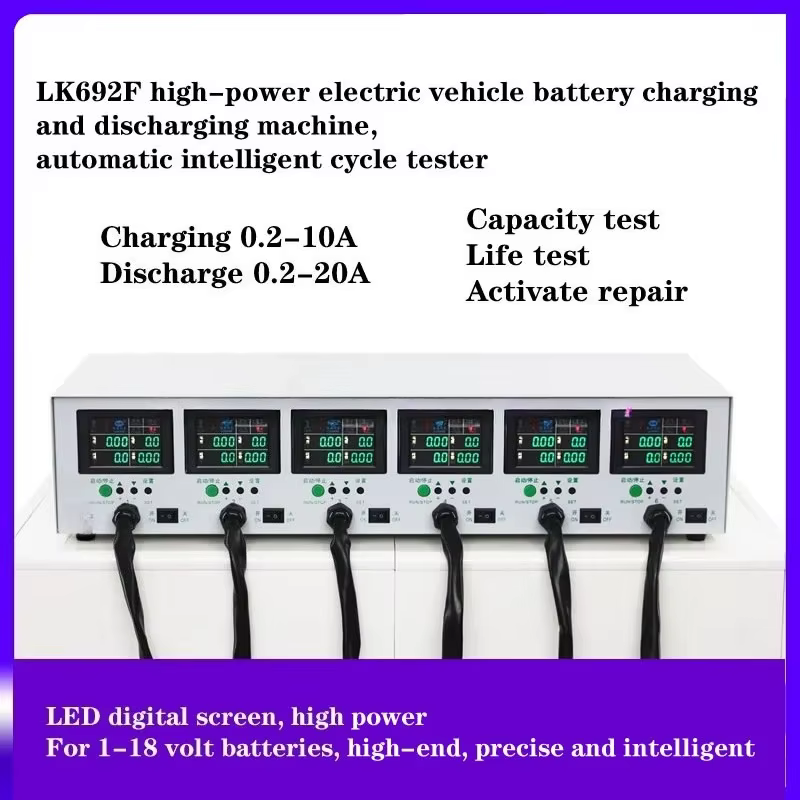 LK-692F šestokanalni tester baterija 1-18 V, punjenje, pražnjenje i ciklično ispitivanje - Image 6