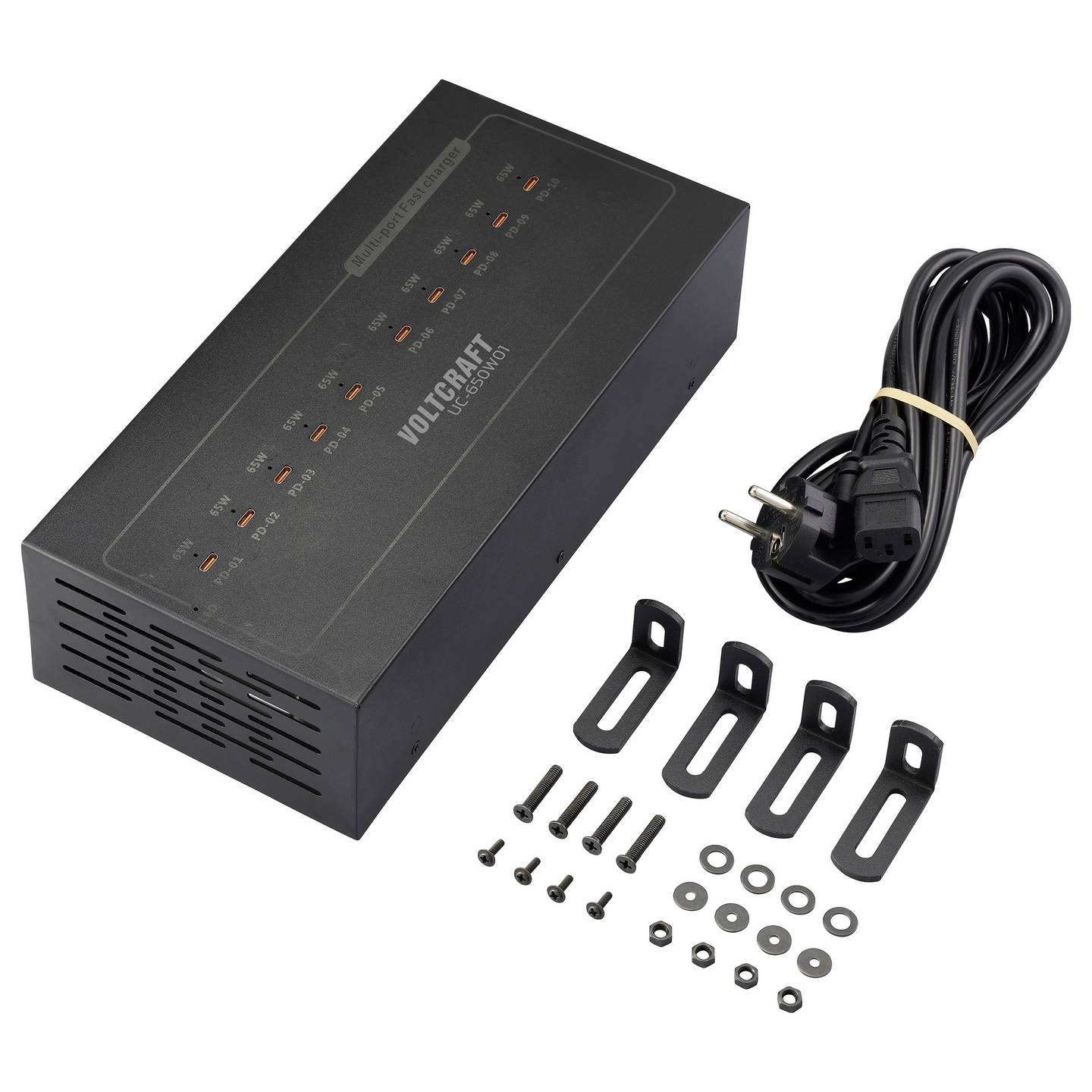 HUB 10x Type C VOLTCRAFT UC-650W01 650W - Image 2