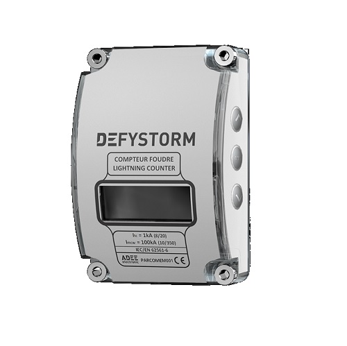 ADEE DEFYSTORM elektromehanički brojač udara groma, 1–100 kA, IP65