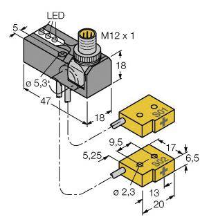 Turck NI2-Q6,5-0,1-BDS-2AP6X3-H1141/S34 induktivni senzor 2 mm PNP, NO
