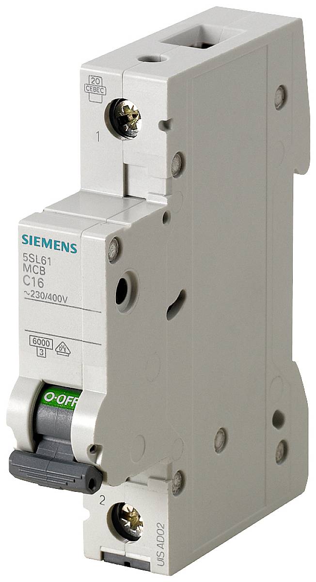 Siemens 5SL61157 automatski osigurac 1-polni C 1,6 A 230 V, 400 V 6 kA