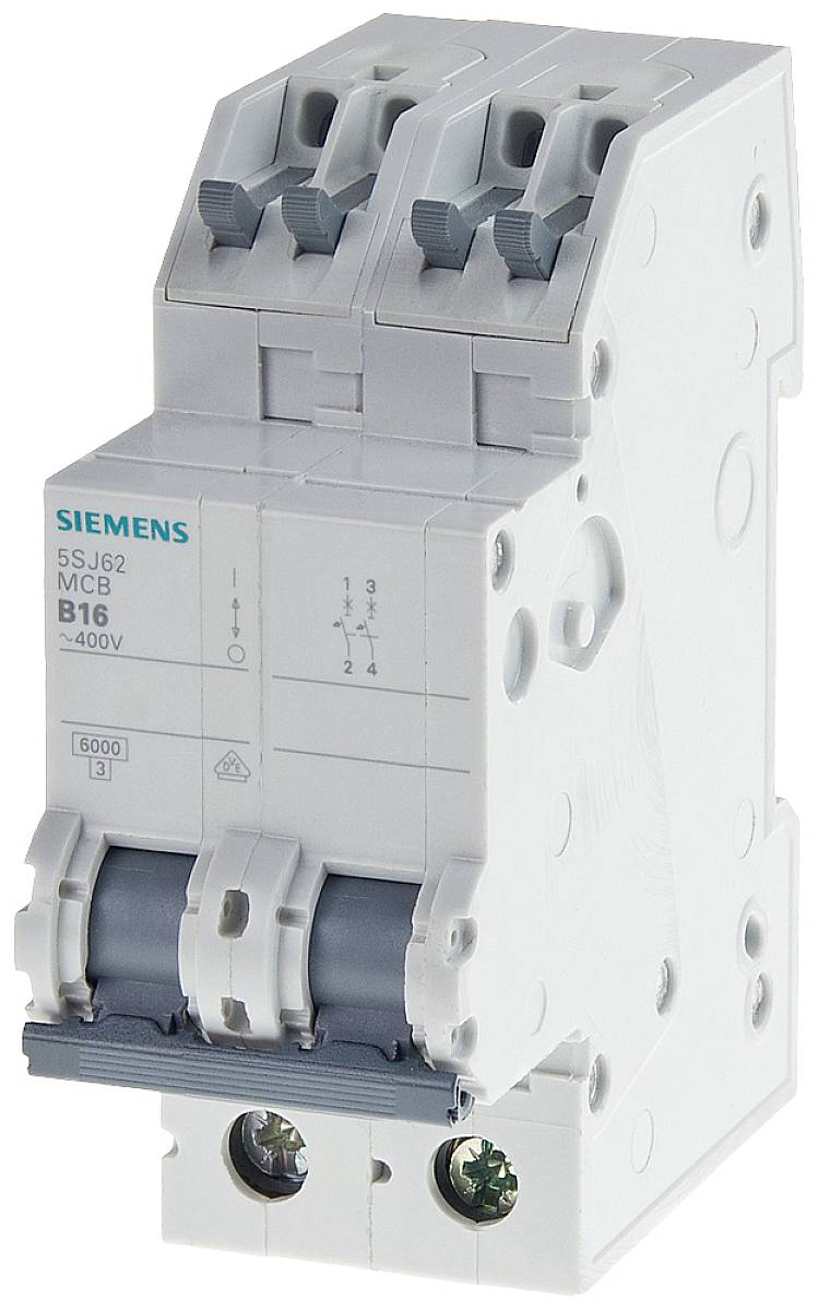 Siemens 5SJ62106KS automatski osigurac 2-polni B 10 A 400 V 6 kA bezvijcane kleme