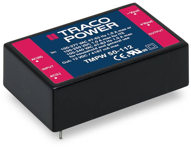 TracoPower TMPW 50-112 prekidačko napajanje 12 V/DC 4.16 A 50 W