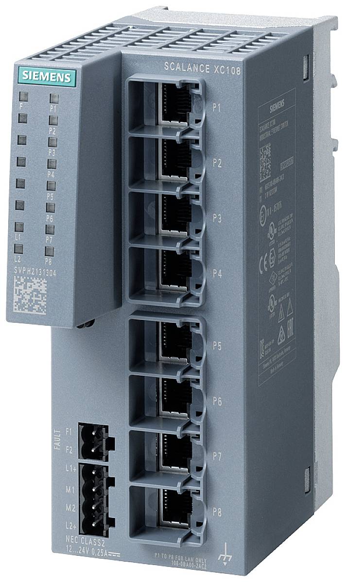 Siemens 6GK5108-0BA00-2AC2 industrijski Ethernet svič 10 / 100 MBit/s