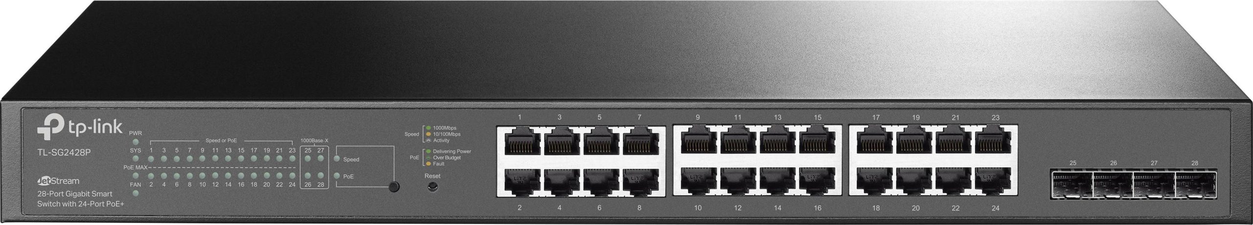 TP-LINK JetStream TL-SG2428P mrežni svič 24+4 vrat 10 / 100 / 1000 MBit/s