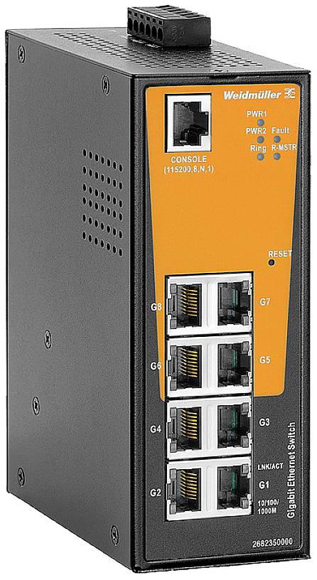 Weidmüller IE-SW-AL08M-8GT industrijski Ethernet svič 10 / 100 / 1000 MBit/s