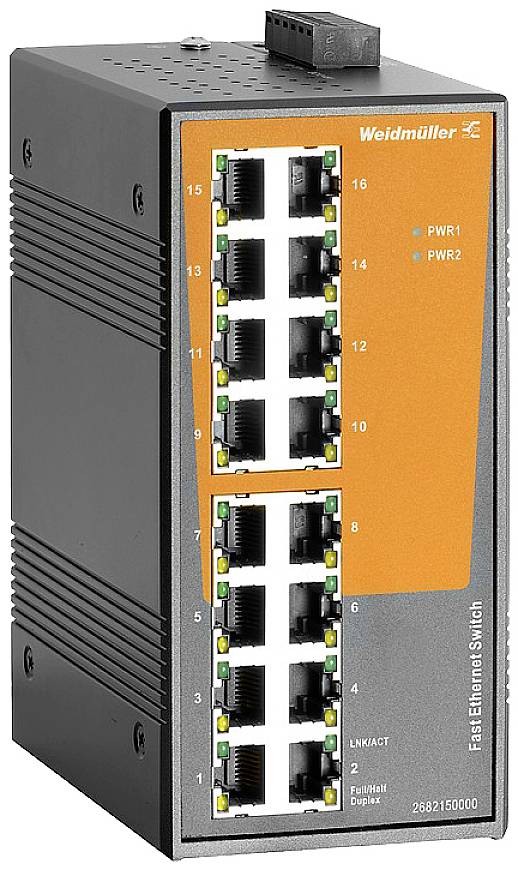 Weidmüller IE-SW-EL16-16TX industrijski Ethernet svič 10 / 100 MBit/s