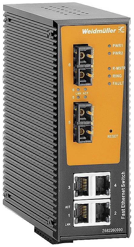 Weidmüller IE-SW-AL06LM-4TX-2SCS industrijski Ethernet svič 100 MBit/s