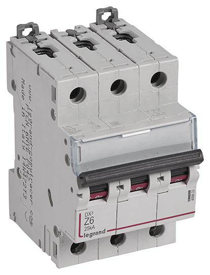Legrand 409922 automatski osigurac 3-polni 6 A 400 V 25 kA