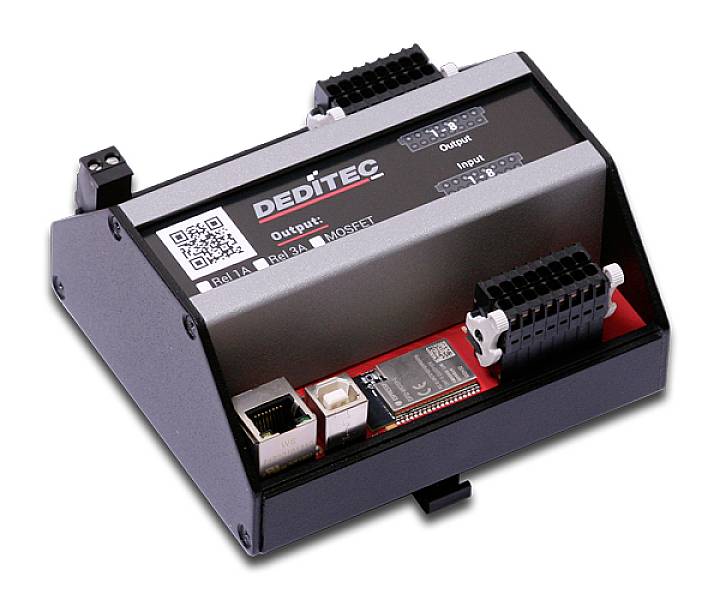 Deditec BSW-O8-R8_3A BS modul 8 DI / 8 DO WiFi, Ethernet, USB 24 V/DC