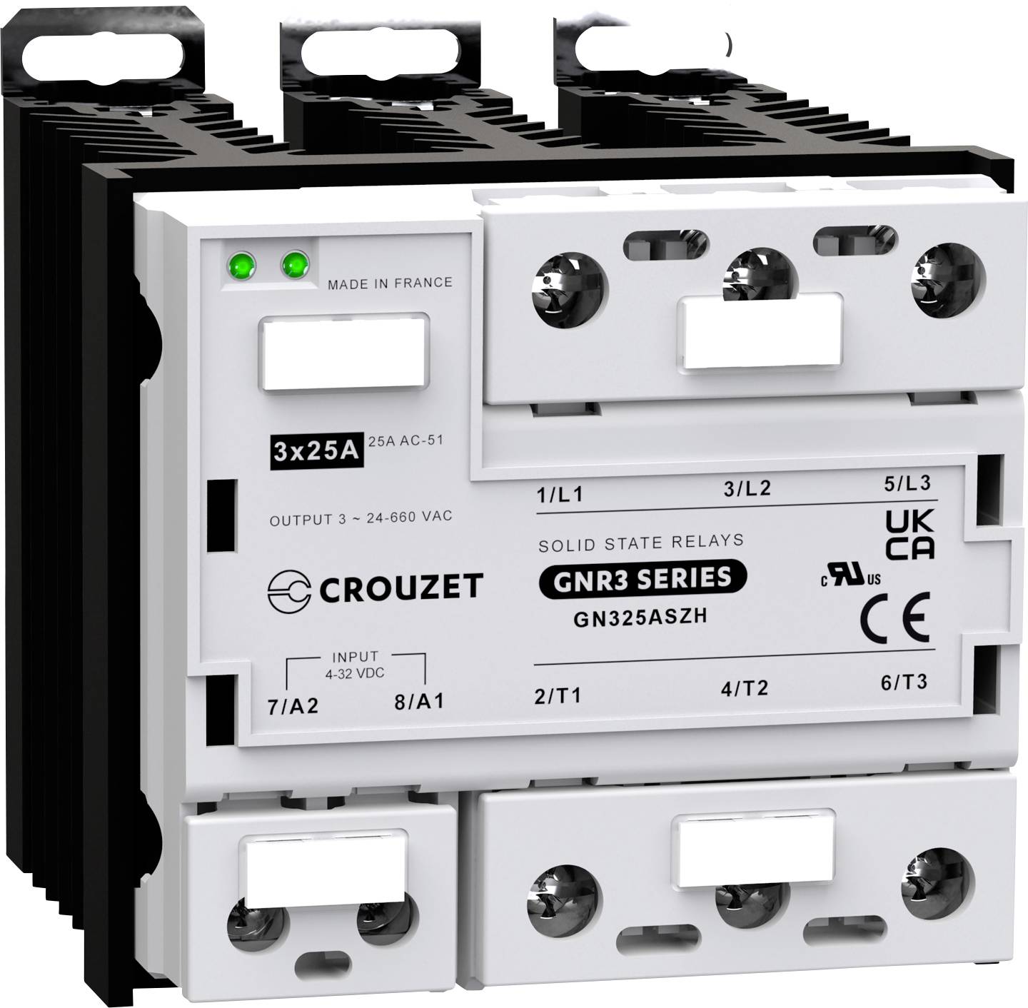 Crouzet SSR GN3 25 A, 660 V/AC, 32 V/DC