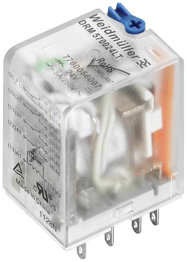 Weidmüller DRM570024LT AU utični relej 24 V/DC 4 CO kontakt (pak. 20 kom)