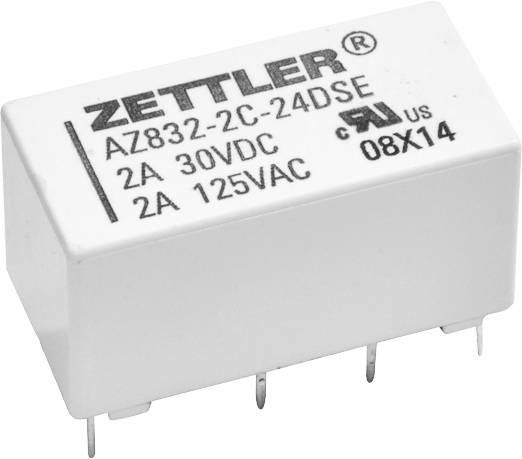 Zettler AZ832-2C-5DE relej za štampanu pločicu 5 V/DC 2 CO kontakt