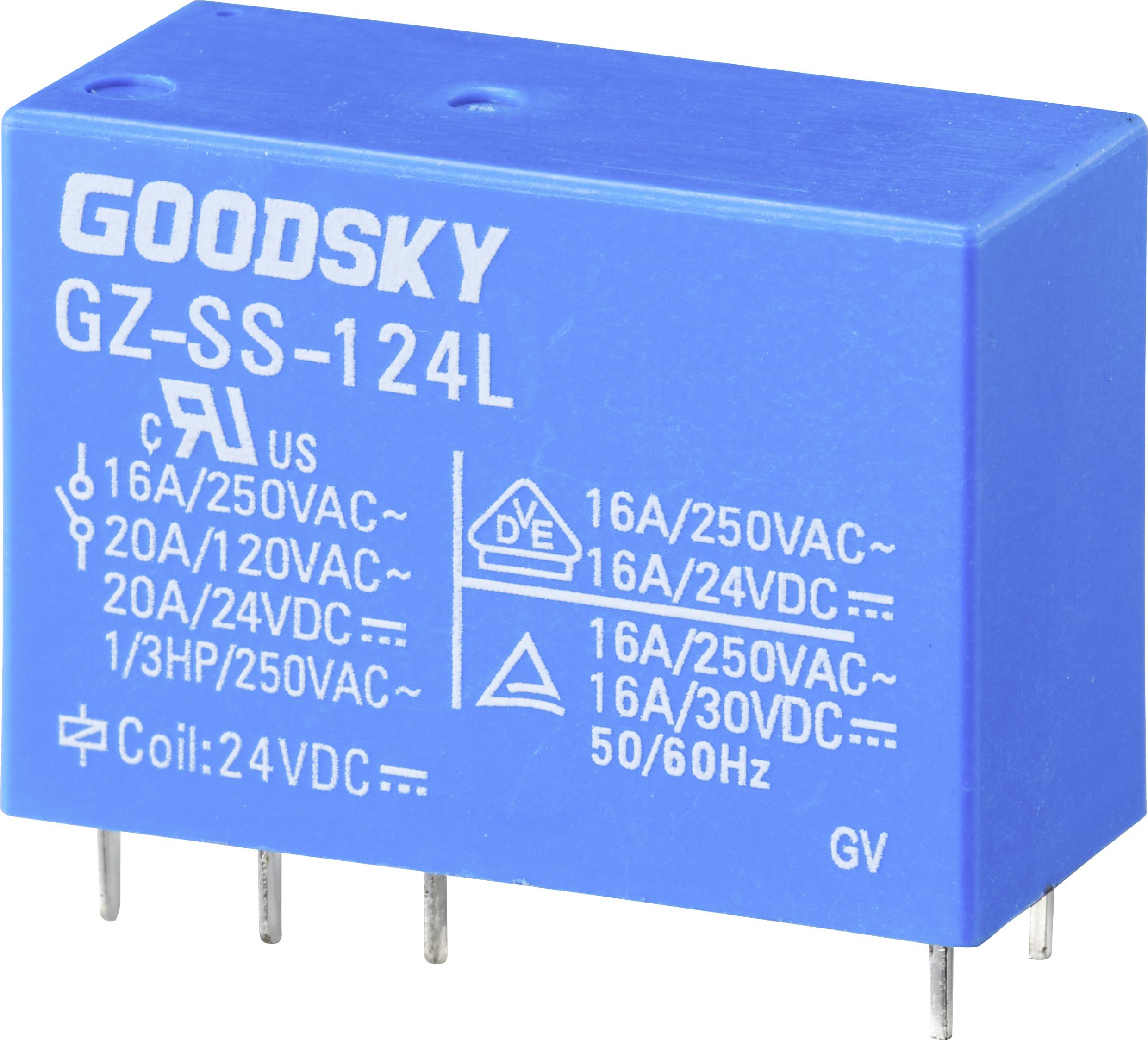 GoodSky GZ-SS-124L relej za štampanu pločicu 24 V/DC 1 CO kontakt