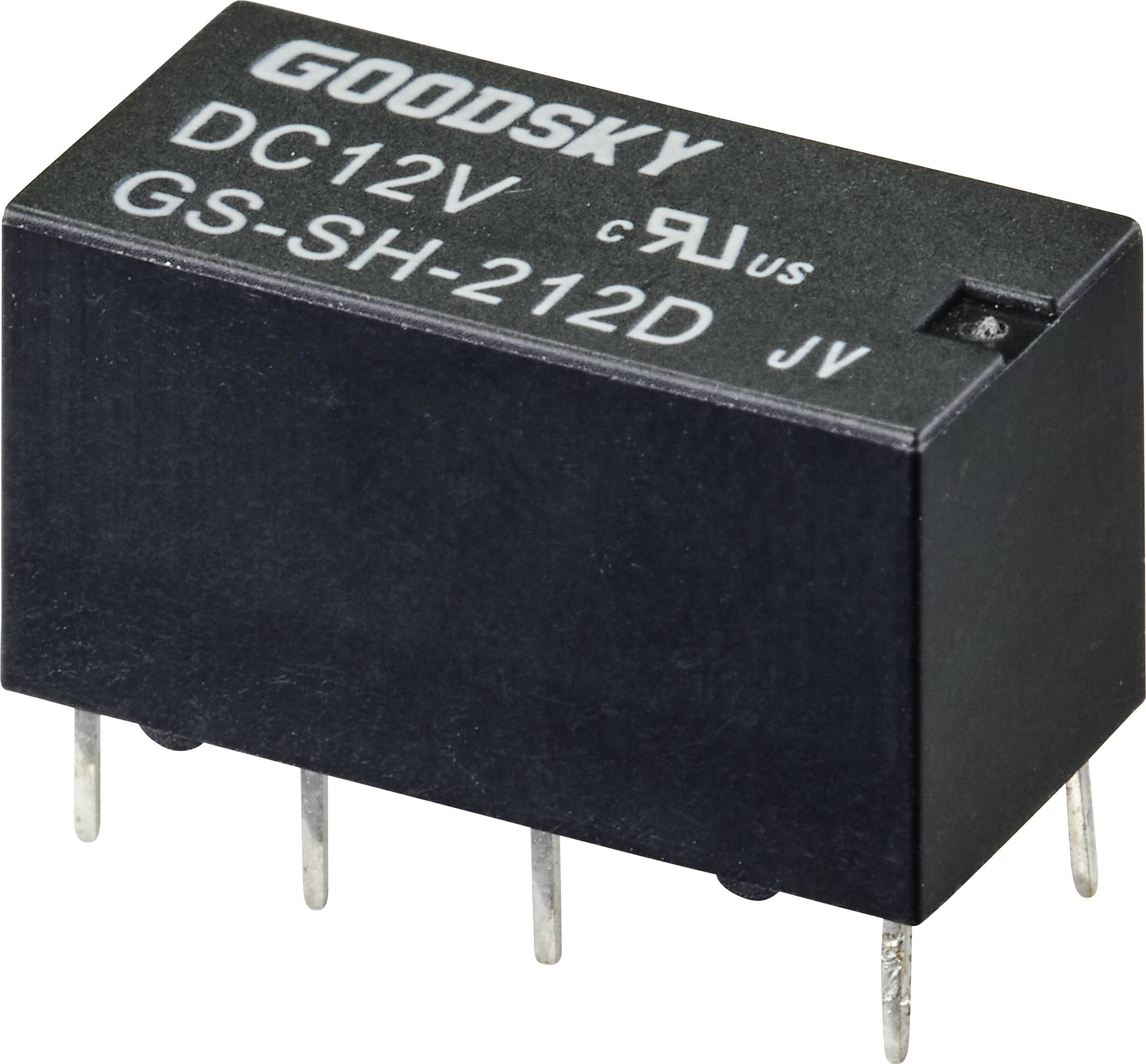 GoodSky GS-SH-212D relej za štampanu pločicu 12 V/DC 2 CO kontakt