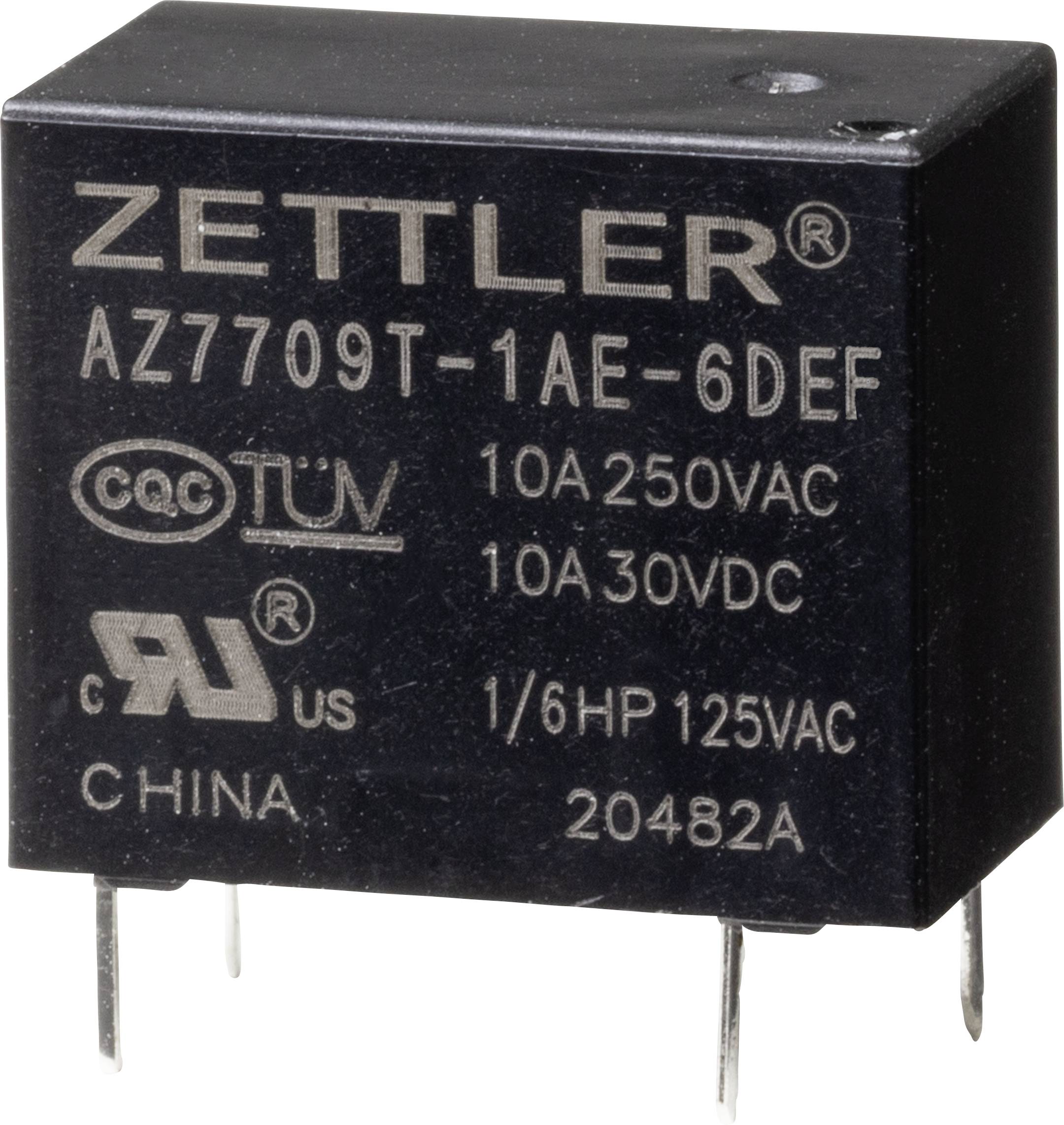 Zettler AZ7709T-1AE-6DEF napojni relej 6 V/DC