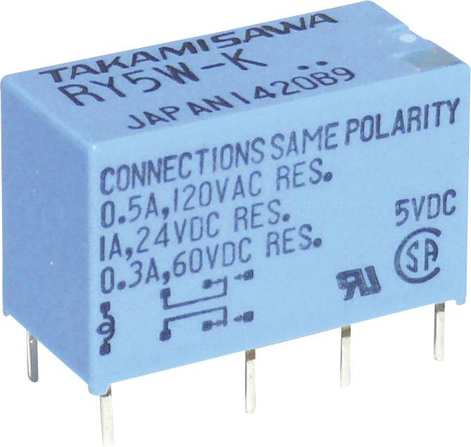 Takamisawa RY-05W-K relej za štampanu pločicu 5 V/DC 2 CO kontakt