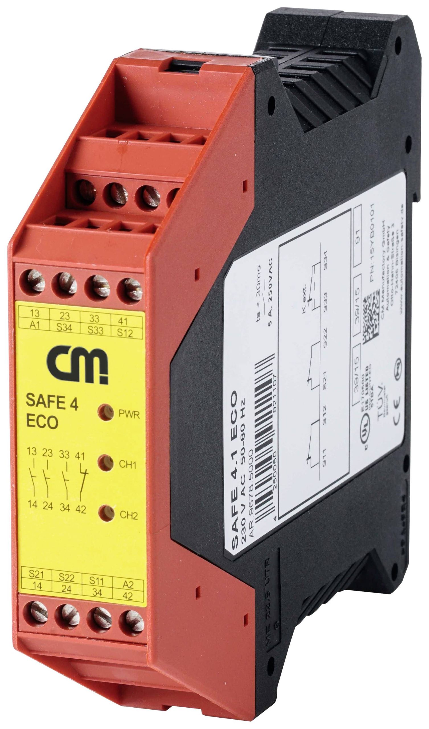 SAFE 4.3eco sigurnosni relej 3 NO kontakt, 1 NC kontakt 24 V/DC, 24 V/AC