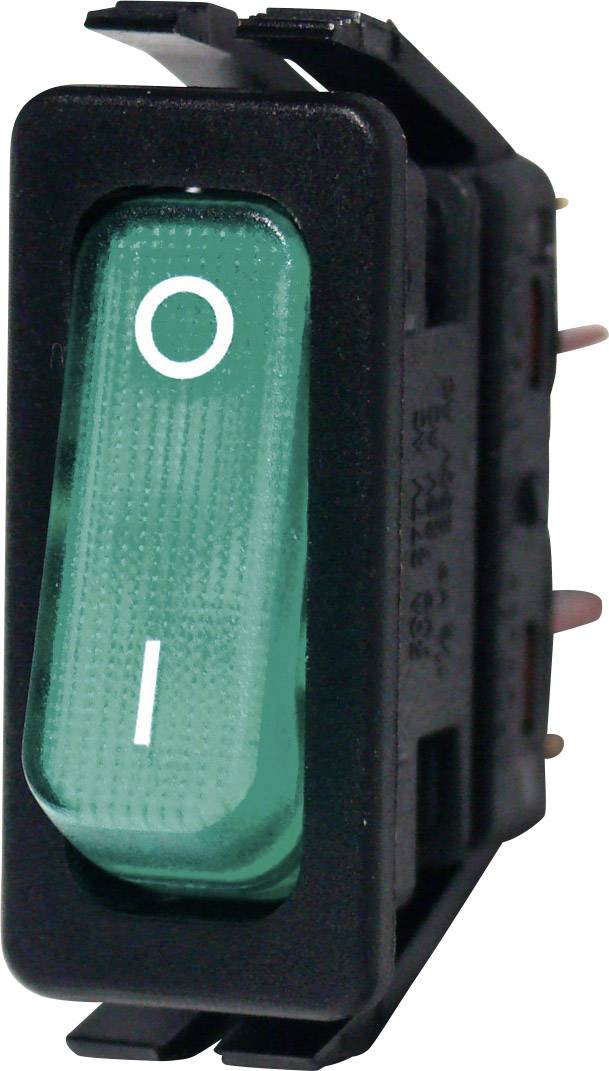 Arcolectric (Bulgin Ltd.) C6003ALNAD njihajući taster (klackalica) crna, zelena 250 V/AC