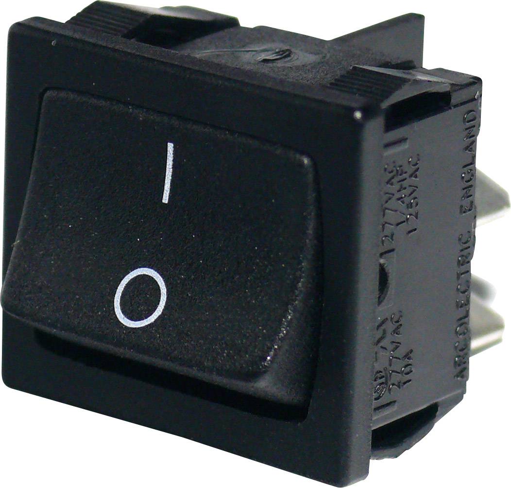 Arcolectric (Bulgin Ltd.) H8650VBAAG njihajući taster (klackalica) crna 250 V