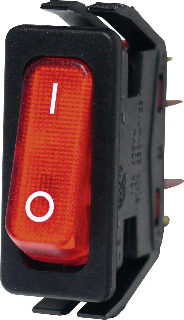 Arcolectric (Bulgin Ltd.) C6003ALNAC njihajući taster (klackalica) crna, crvena 250 V/AC