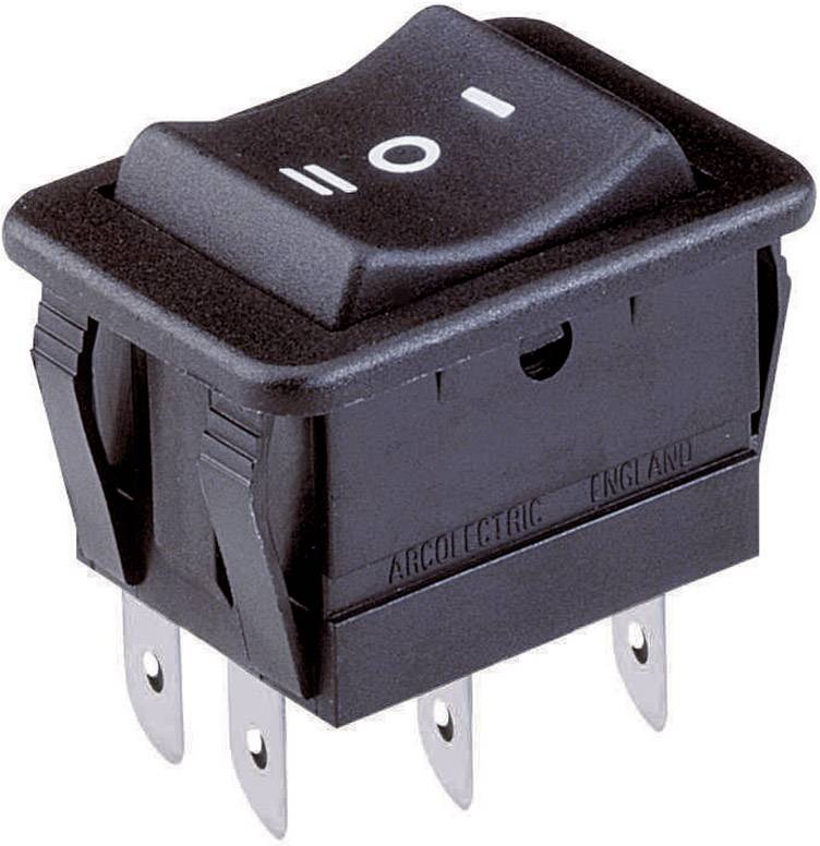 Arcolectric (Bulgin Ltd.) H1570 VB AAA njihajući taster (klackalica) crna 250 V/AC