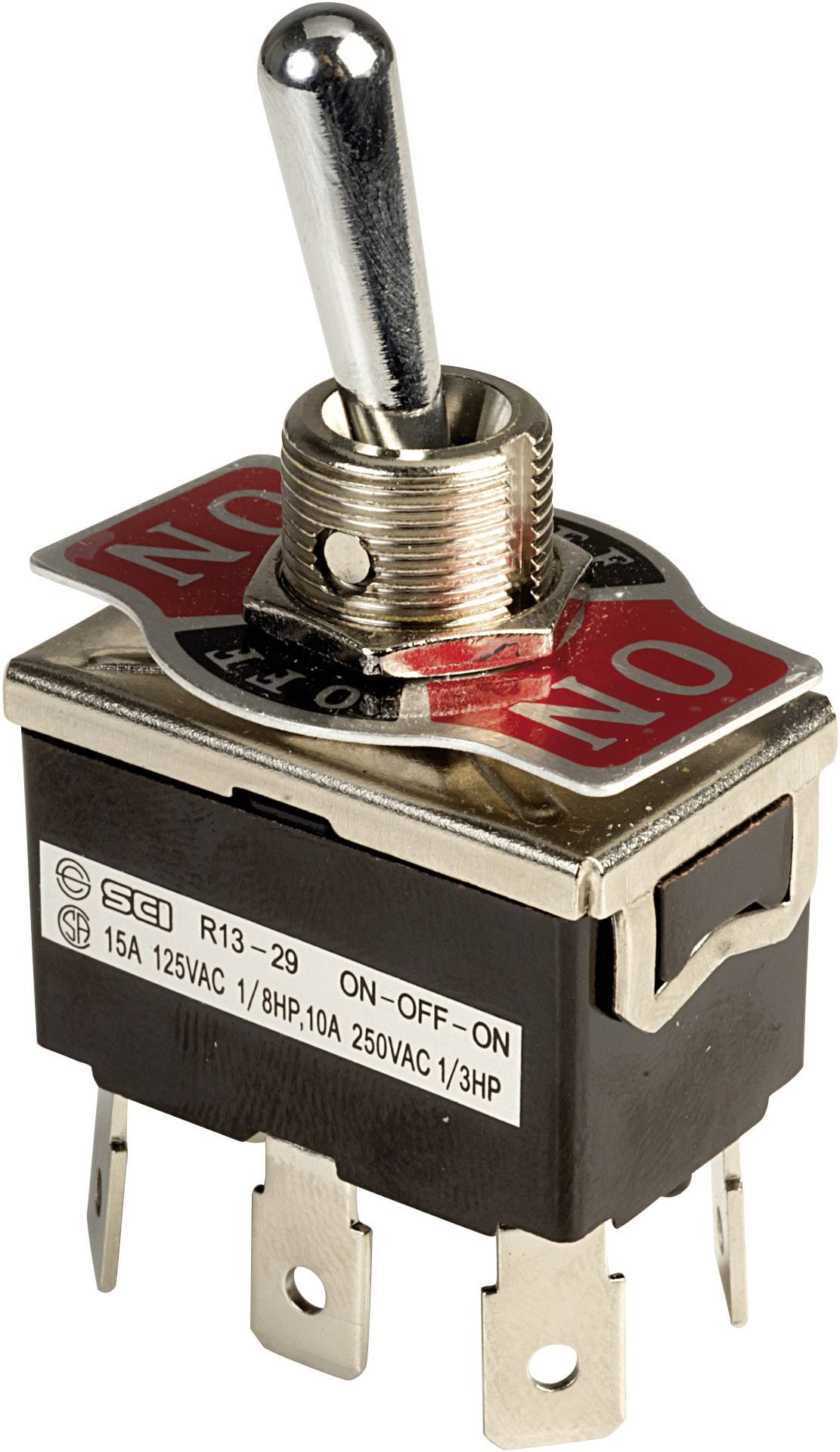 R13-29E-01-HPH njihajući prekidač (toggle) 2 x uklop/isključivanje/uklop 250 V/AC