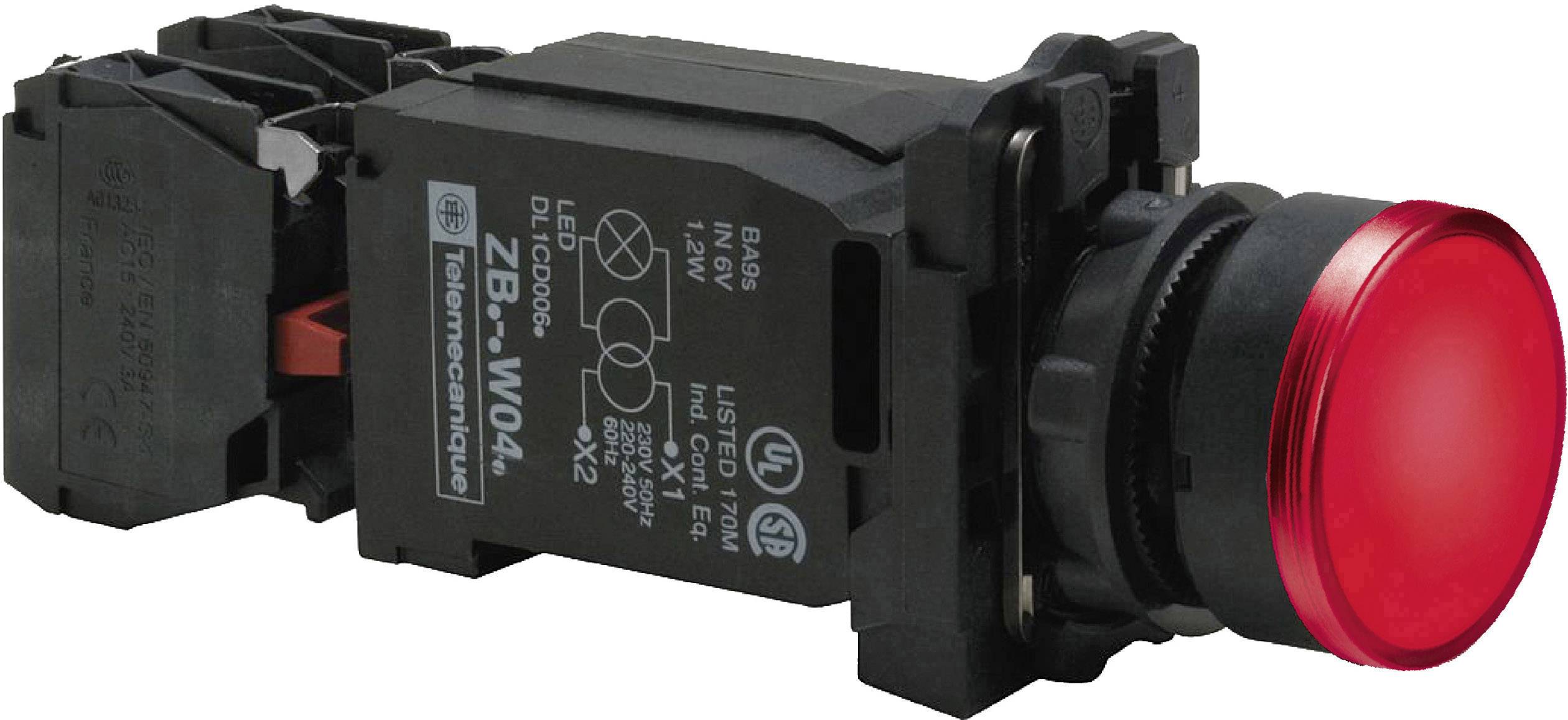 Schneider Electric LED osvetljeni taster tamnosiva, crvena 600 V