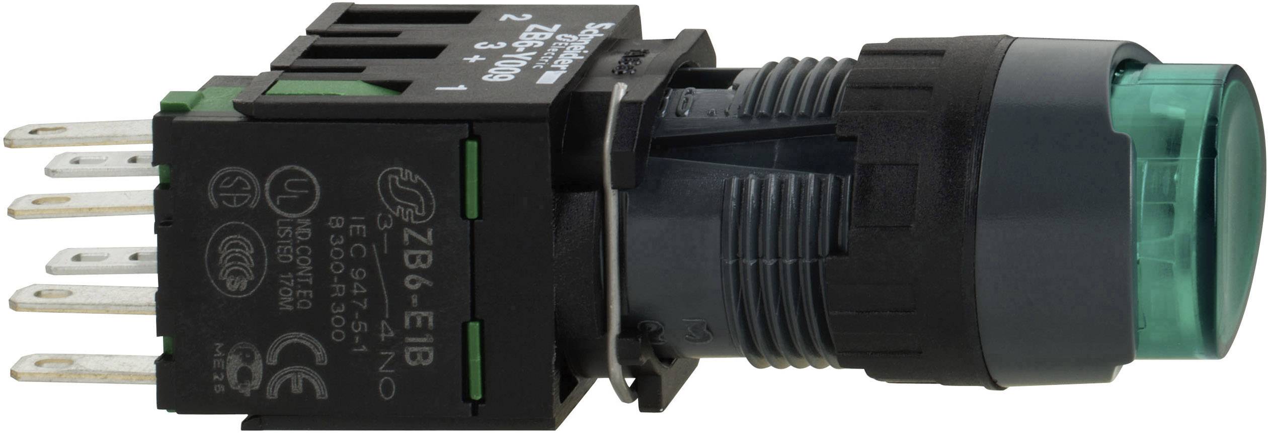 Schneider Electric LED osvetljeni taster crna, zelena 250 V