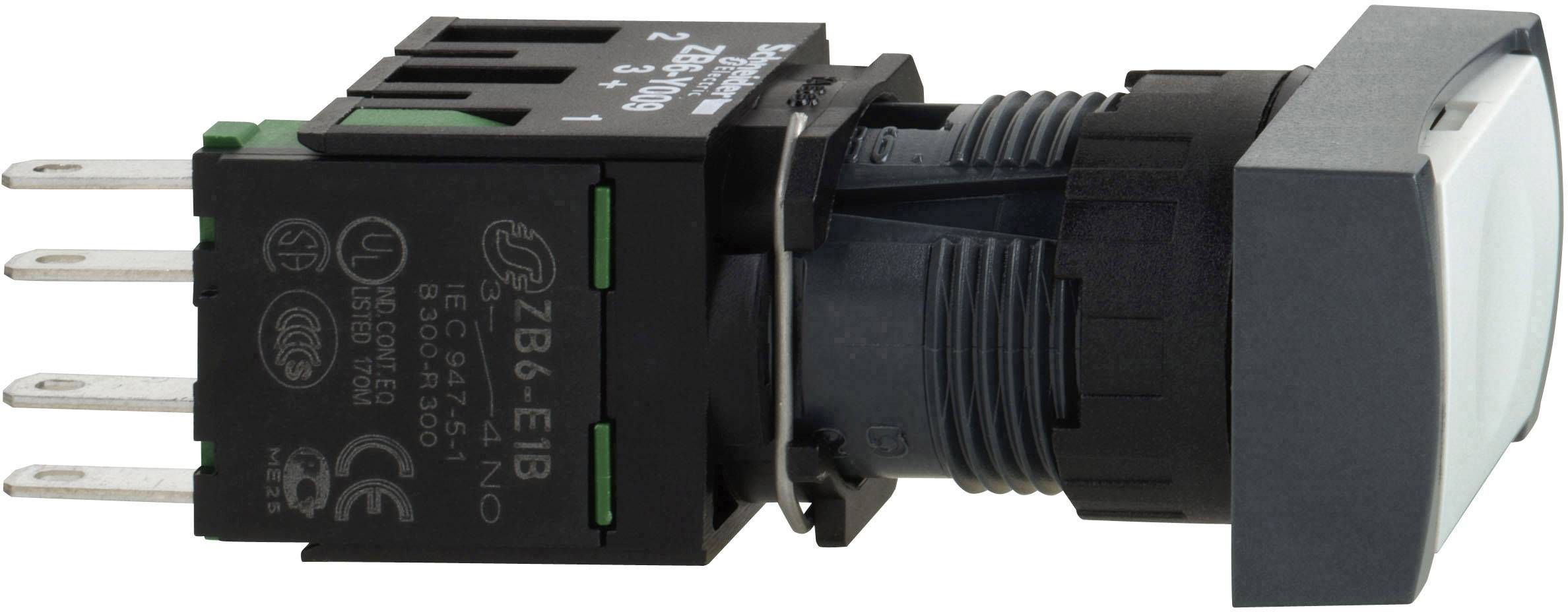 Schneider Electric XB6DA11B taster crna, bela 250 V