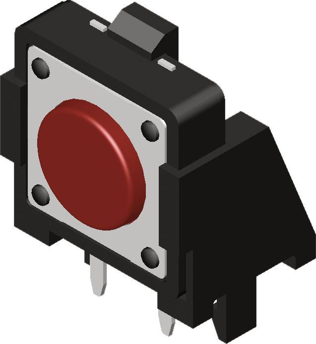 Diptronics DTSA-62K-V preklopno dugme crna/crvena 12 V/DC