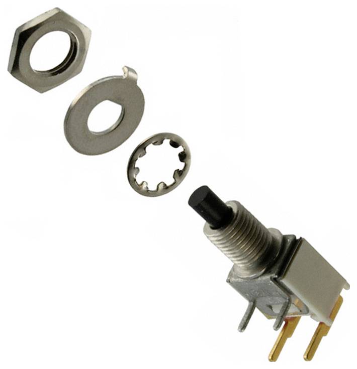 C & K Switches Push button TP Series taster crna 20 V/DC, 20 V/AC